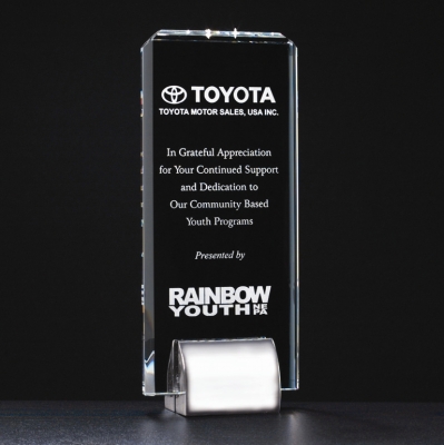 Crystal Award with Chrome Base image