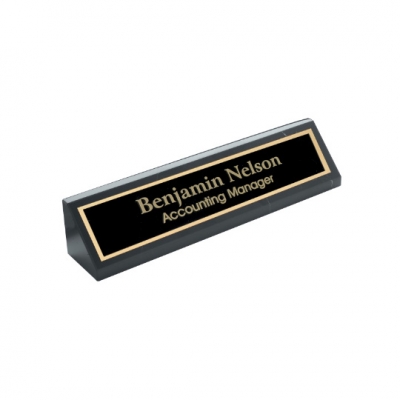 Black Genuine Marble Desk Wedge image