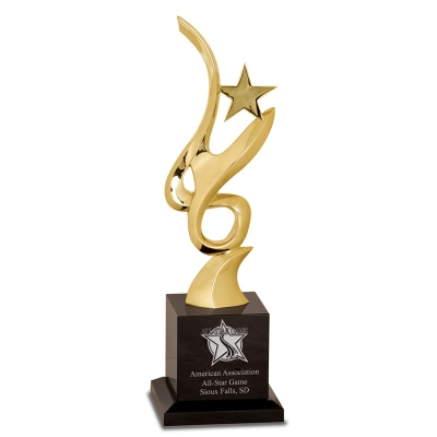 Artistic Gold Star Crystal Award image