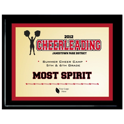 Red Cheerleading Sport Plaque image