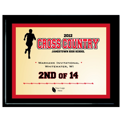 Red Running Sport Plaque image